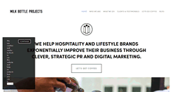 Desktop Screenshot of milkbottleprojects.com
